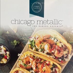 Brand New, Chicago Metallic Prof. Set w/ Pizza Stone (Crate & Barrel collection)